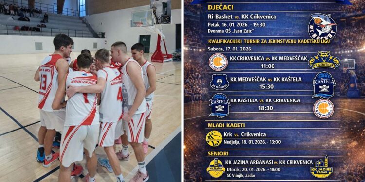 Kadeti KK Crikvenica u borbi za plasman u TOP 10 najboljih kadetskih momčadi u državi