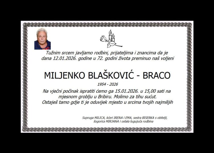 MILJENKO BLAŠKOVIĆ – Braco