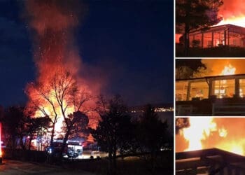 Veliki požar “progutao” restoran Mendula ispod hotela Omorika