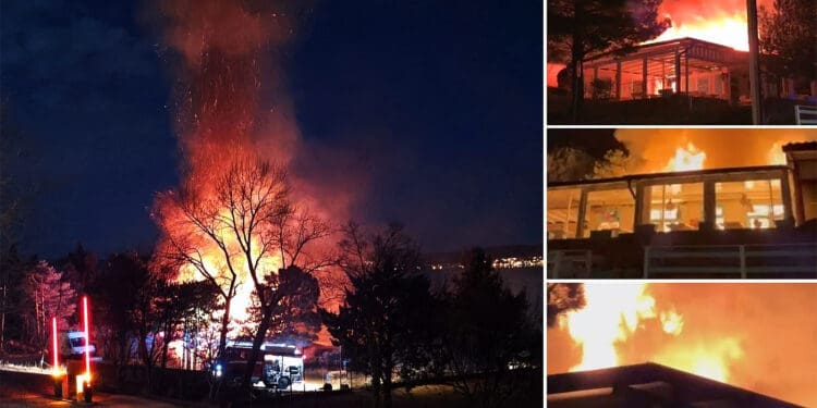 Veliki požar “progutao” restoran Mendula ispod hotela Omorika