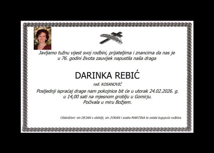 DARINKA REBIĆ rođ. Kosanović