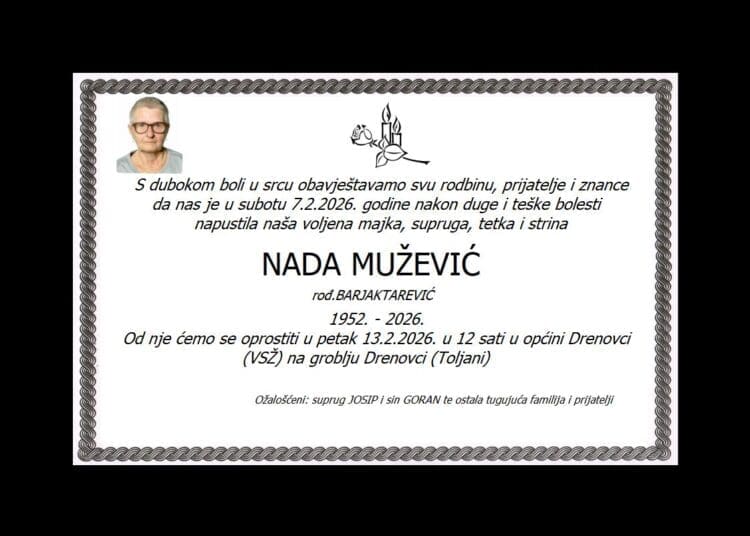 NADA MUŽEVIĆ rođ. Barjaktarević