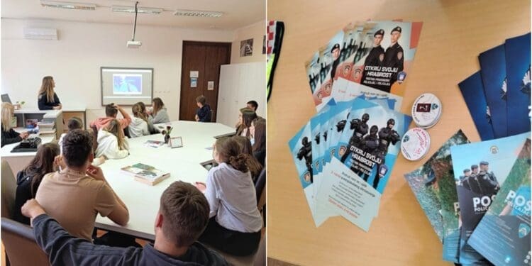 Održano predavanje: osmaši u Crikvenici saznali kako postati policajka ili policajac