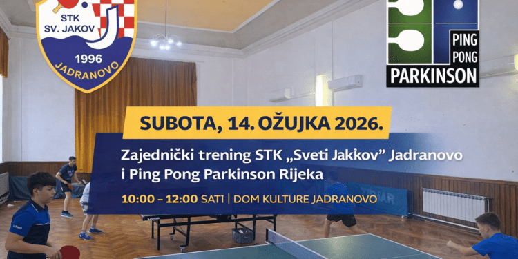 U subotu poseban stolnoteniski događaj u Dom kulture Jadranovo