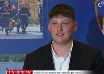 Učenik SŠ dr. Antuna Barca Tin Buneta dobitnik nagrade za naročiti pothvat u 2025.