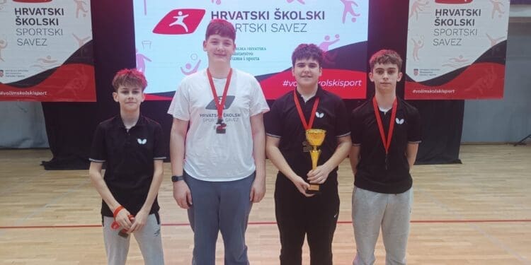 Bronca za stolnotenisače OŠ Vladimira Nazora: Crikvenički učenici treći u Hrvatskoj