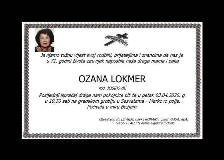 OZANA LOKMER rođ. Josipović