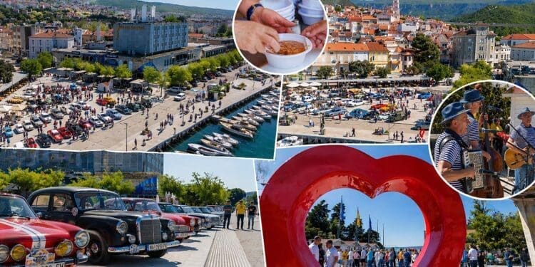 Proslava Praznika rada u Crikvenici uz glazbu, maneštru i oldtimere