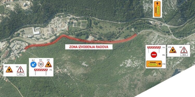 Radovi u Kotorskoj ulici u Crikvenici i privremena regulacija prometa