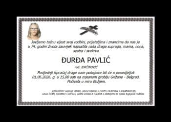 ĐURĐA PAVLIĆ rođ. Jerčinović