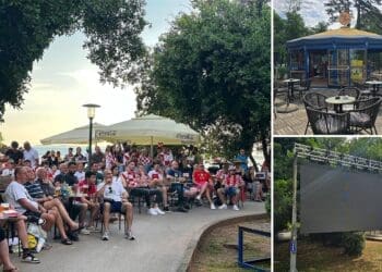 Nogometne večeri na plaži: Fun Bar postavio veliki video zid za praćenje svih utakmica SP-a 2026.