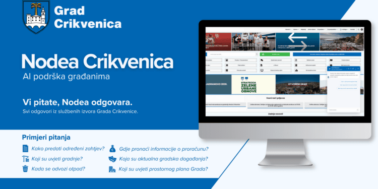 Grad Crikvenica uveo AI podršku za brže i jednostavnije informiranje građana
