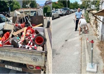 Grad Crikvenica u akciji: Uklonjene stolice, čunjevi i drugi predmeti kojima su građani “čuvali” parkirna mjesta