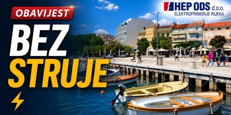 OBAVIJEST | Dio Crikvenice sutra privremeno bez opskrbe električnom energijom