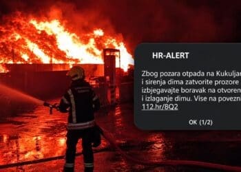 Zbog velikog požara otpada na Kukuljanovu, upozorenja SRUUK-a stižu i u Dramalj, Jadranovo te Crikvenicu