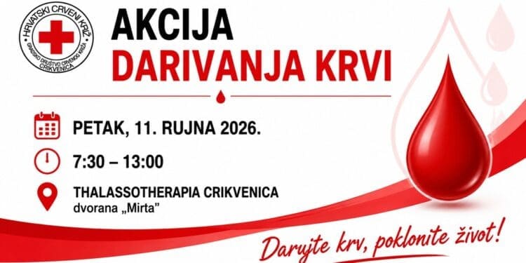 U Crikvenici se održava treća ovogodišnja akcija dobrovoljnog darivanja krvi