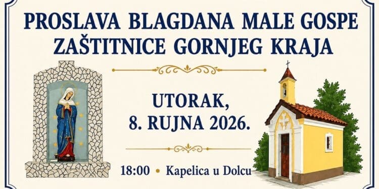 Gornji kraj slavi Malu Gospu uz misu, druženje i večernju zabavu