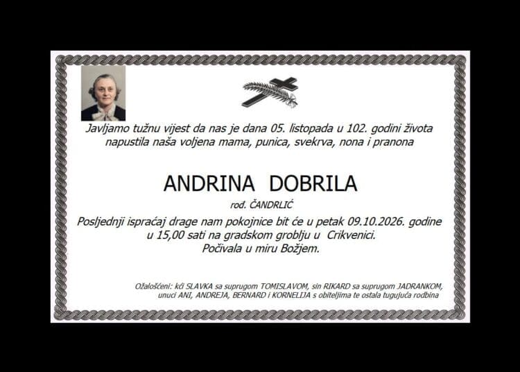 ANDRINA DOBRILA rođ. Čandrlić